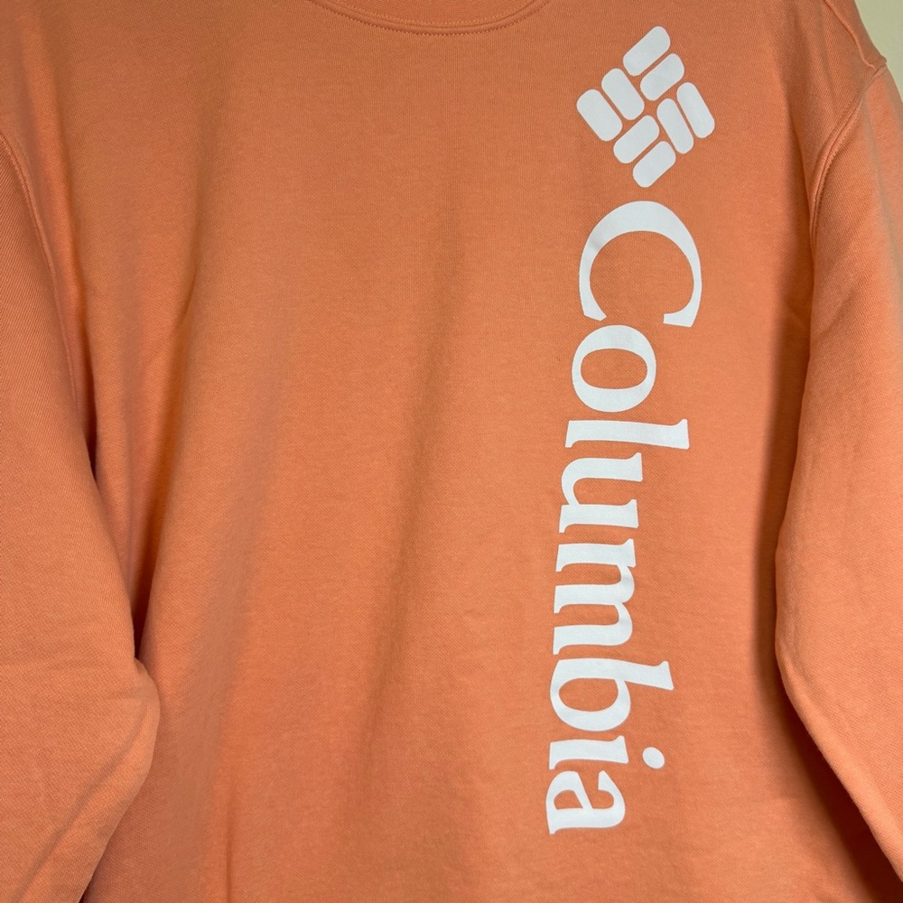 Columbia Mens Trek Crewneck Pullover Sweatshirt XL Coral Peach Outdoor Active - Picture 5 of 10